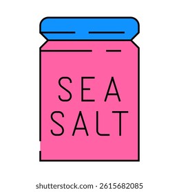 sea salt line icon vector. sea salt sign. isolated symbol illustration