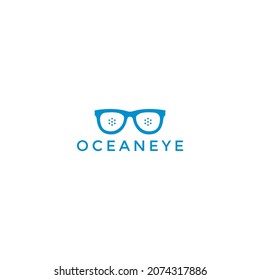 sea and salt logo creative design glasses