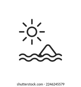 Sea salt with sun stroke icon