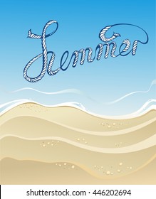 Sea sand sky and summer day