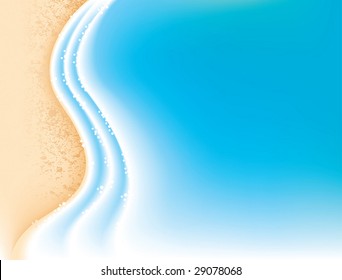 Sea sand and waves. Vacation concept background