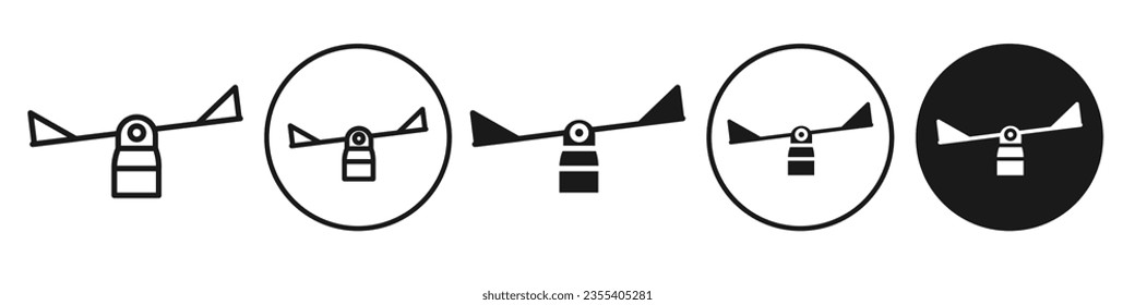 Sea saw Icon. Seesaw swing for kids play outdoor symbol. Vector set of child playground or park activity of opposite balance equality game. Flat outline of fun recreation of comparison Logo sign 