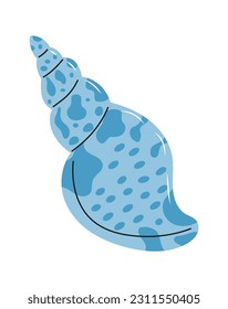Sea schell, conches of sea snail vector.Colorful shell, ocean conch, rief or sea mollusk. 
Summer concept with shells and starfish.