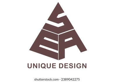 SEA, SE, logos. Abstract initial monogram letter alphabet logo design