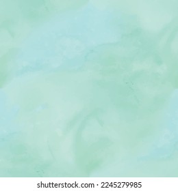 Meeresnaher Hintergrund. Vektor-Vorlage für Seepastellfische. Grüne pastellfarbene Textur. Weiche Aquarell-Hintergrund. Grüner nahtloser Ozean. Blaues Wasser Farbe Farbverlauf Canvas. Hintergrund des blauen Ozeans. Wasser im Ozean.