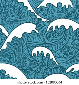 Sea seamless pattern