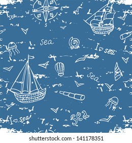 sea seamless pattern