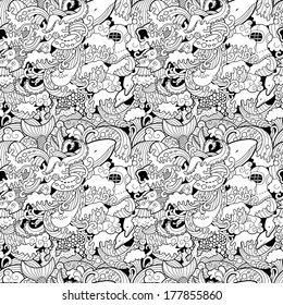 Sea seamless pattern