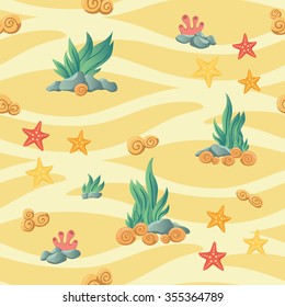 Sea seamless pattern