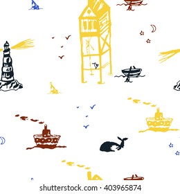 Sea seamless pattern
