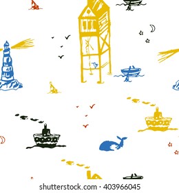 Sea seamless pattern
