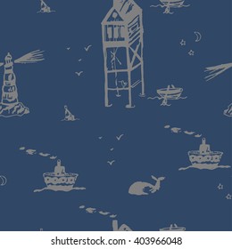 Sea seamless pattern
