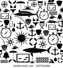 sea seamless pattern background icon.