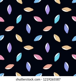 Sea seamless pattern with colorful shells.Marine vector colorful background.Summer textile texture