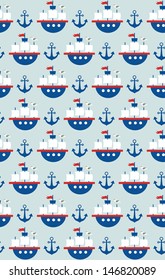 sea seamless pattern design. vector illustration