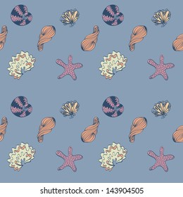 sea seamless pattern. vector background