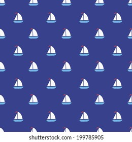 Sea seamless pattern. Vector illustration. 