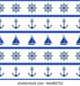 Sea seamless pattern for your design. Vector illustration.