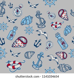 Sea seamless vector pattern. vector repeat tile