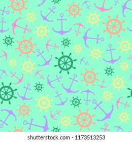 Sea seamless vector pattern. vector repeat tile. Vector seamless sea pattern. Festive seamless background.