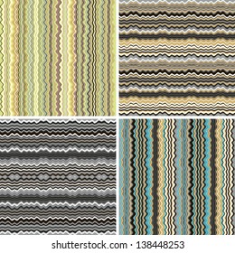 sea of seamless wavy patterns