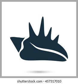Sea shall icon on the background