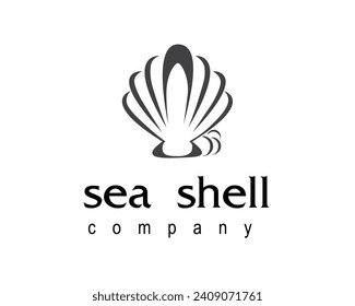 sea shell abstract logo design template