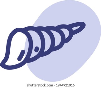 Animales de concha marina, ilustración, vector sobre fondo blanco