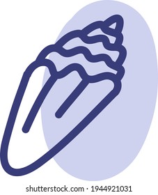 Muscheltier, Illustration, Vektorgrafik auf weißem Hintergrund