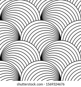 Sea shell art deco seamless vector overlay textile pattern