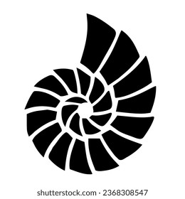 sea shell black colour design