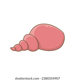 Sea shell cartoon style illustration vector for web or apps design element