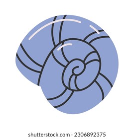 Ilustración de vectores de clam con cubierta marina