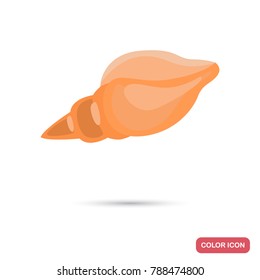 Sea shell color flat icon for web adn mobile design