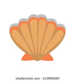 Sea shell color icon. Flat design