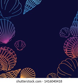 sea shell  colorful design vector illustration