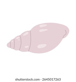 Sea shell. Hand drawn underwater elements. Illustration for summer, ocean design, beach decor, kids projects. 