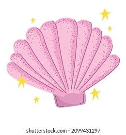 sea shell icon isolated white background