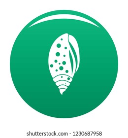 Sea shell icon. Simple illustration of sea shell vector icon for any design green