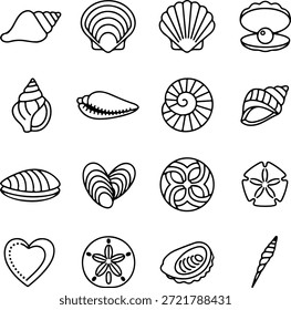 Ícone Sea Shell que pode ser usado em cartazes, banners e obras de arte.