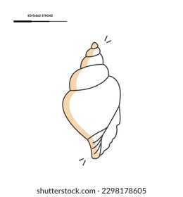 Sea Shell Icon Vector Design.