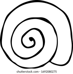 Sea shell icon. Vector illustration in Doodle style isolated on a white background. Design for travel and summer beach holidays.