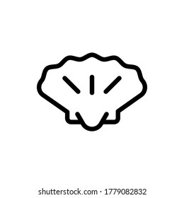 sea shell icon vector illustration outline style. summer icon set.