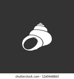 sea shell icon vector. sea shell sign on black background. sea shell icon for web and app