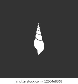 sea shell icon vector. sea shell sign on black background. sea shell icon for web and app