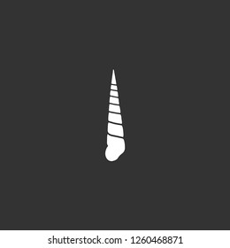 sea shell icon vector. sea shell sign on black background. sea shell icon for web and app