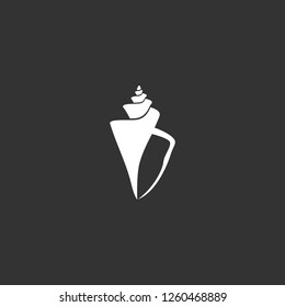 sea shell icon vector. sea shell sign on black background. sea shell icon for web and app