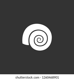 sea shell icon vector. sea shell sign on black background. sea shell icon for web and app