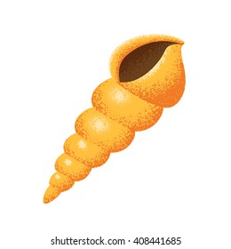 Sea shell illustration. Vintage design with grain effect. Eps10 vector illustration.