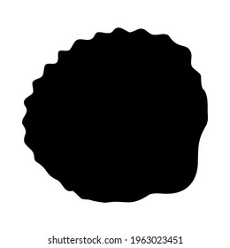 Sea shell isolated black silhouette. Side view. Marine animal. White background. Vector illustration clipart.